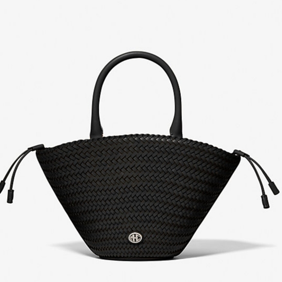 MICHAEL KORS COLLECTION Audrey Woven Leather Market Bag - Picture 2 of 10